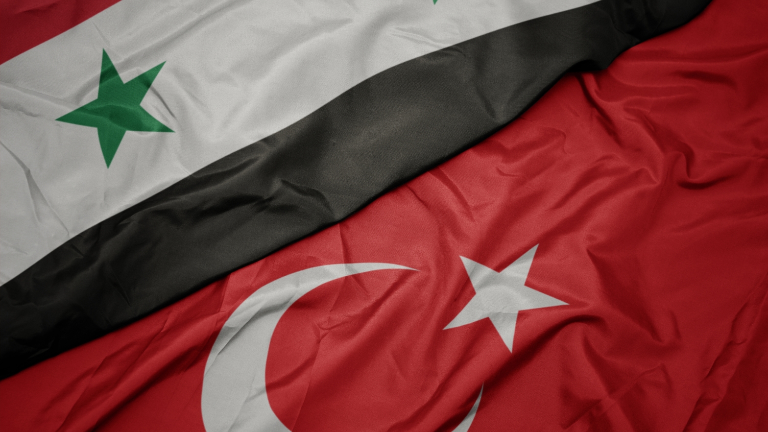 Turkey flag & Syria flag